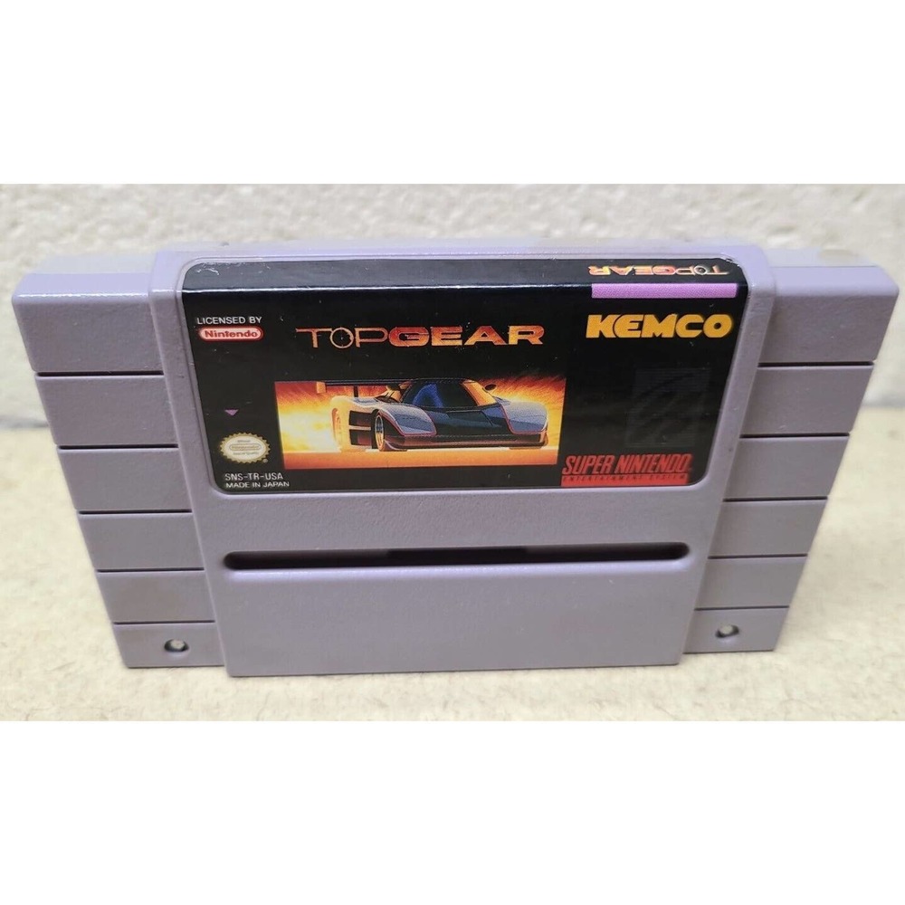 Top Gear Super Nintendo Entertainment System, 1992 Original Video Game SNES